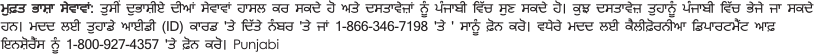 Language Assistance - Punjabi